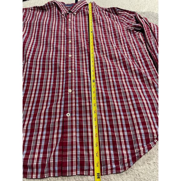 IZOD Button Down Shirt Men's Big & Tall 3XLT Red Plaid Long Sleeve 45PU151 - Picture 5 of 9